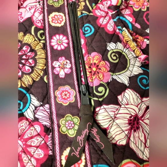 Vera Bradley Floral Drawstring Backpack Bag EUC - Picture 3 of 5